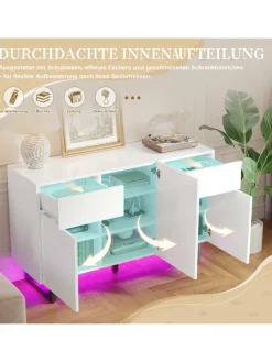 Sideboard mit großem Stauraum, Schubladen & Türen