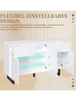 Sideboard mit großem Stauraum, Schubladen & Türen