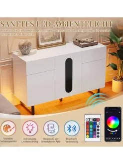 Sideboard mit großem Stauraum, Schubladen & Türen