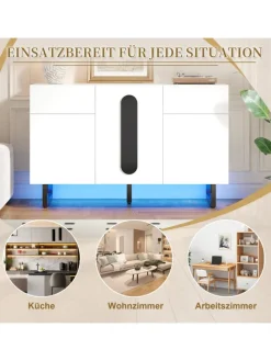 Sideboard mit großem Stauraum, Schubladen & Türen