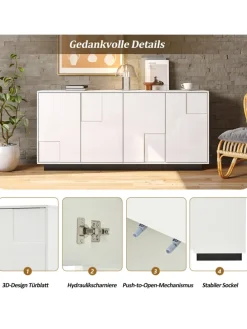 Sideboard mit Push-to-Open & Kippschutz