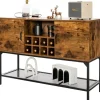Sideboard mit Weinregal 120cm in Braun