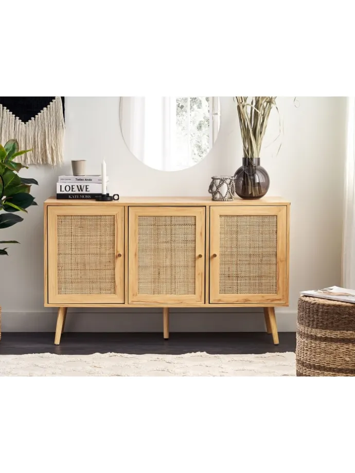 Sideboard PEROTE in Braun/Gold - (W) 120 x (H) 71 x (L) 40 cm