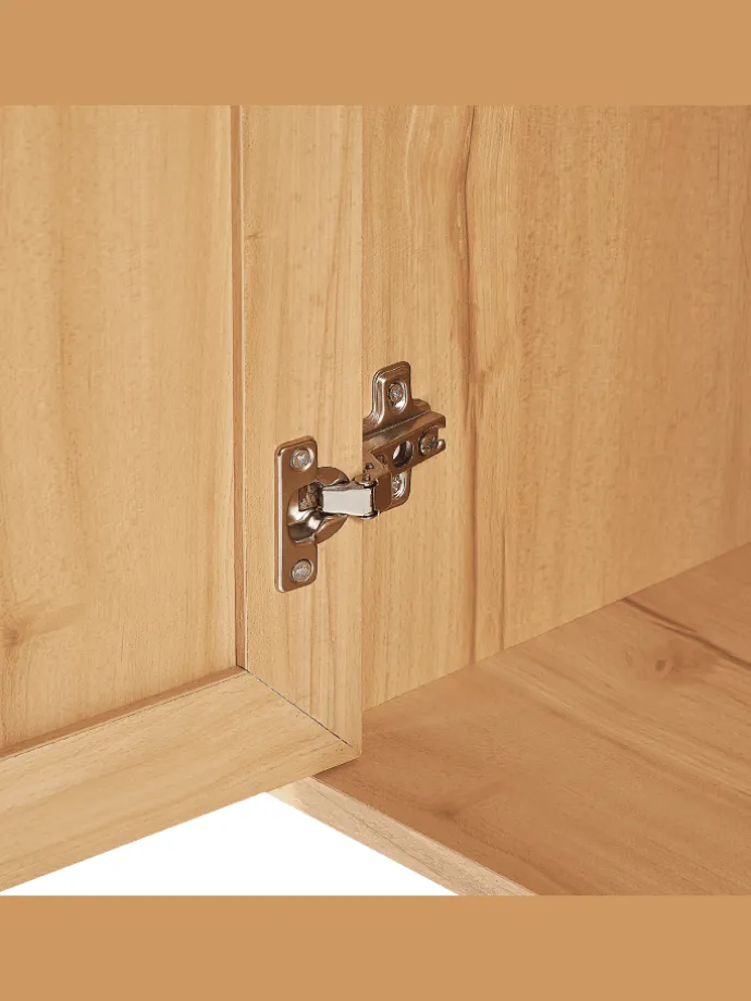 Sideboard PEROTE in Braun/Gold - (W) 120 x (H) 71 x (L) 40 cm