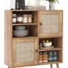 Sideboard Rattan 97cm in Hellbraun