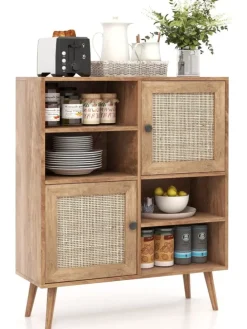 Sideboard Rattan 97cm in Hellbraun