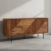 Sideboard 148x72x40 cm Massivholz / Metall Anrichte, Kommode