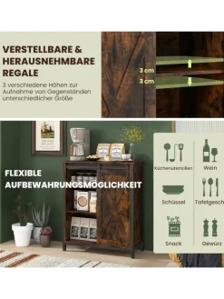 Sideboard 70x30x81cm in Braun