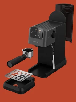 Siebträgermaschine in Schwarz - (B)14,4 x (H)30,8 x (T)42,3 cm