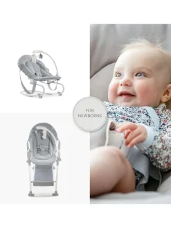 Sitn Relax 3in1 - Hochstuhl ab der Geburt, in grau,weiss