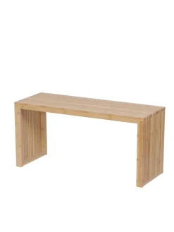 Sitzbank in Natur - (B)90 x (H)43 x (T)33 cm