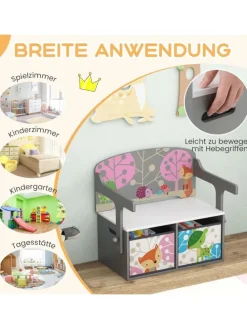 Sitzgruppe 3 in1 in Grau