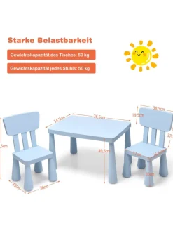 Sitzgruppe 3 tlg. Set in Blau