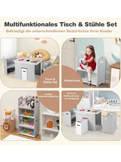 Sitzgruppe 3 tlg. Set in Grau