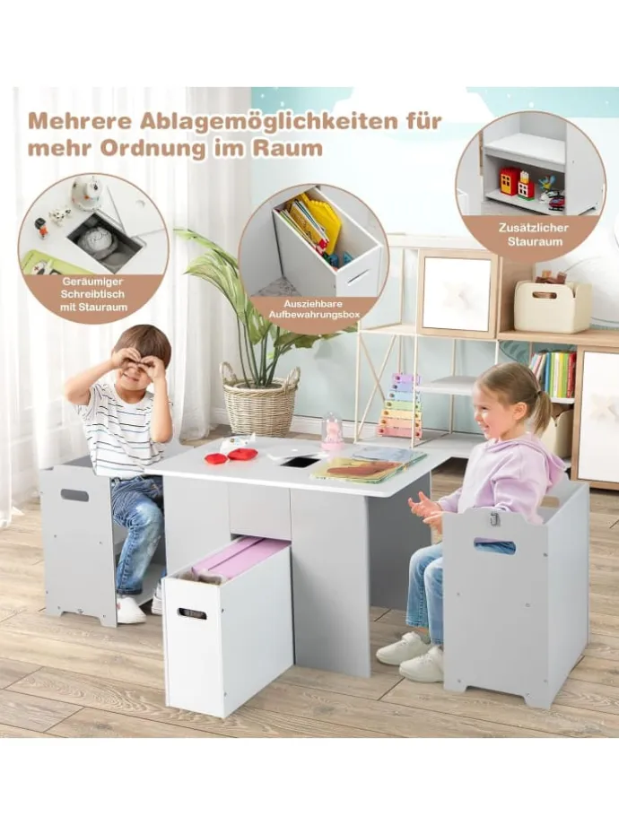 Sitzgruppe 3 tlg. Set in Grau