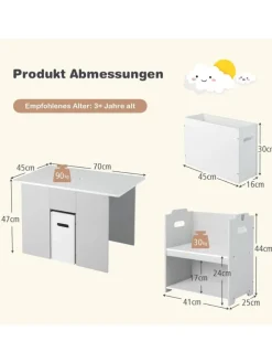 Sitzgruppe 3 tlg. Set in Grau