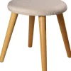 Sitzhocker "Skandi" in Creme - (H)42 x Ø 40 cm