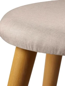 Sitzhocker "Skandi" in Creme - (H)42 x Ø 40 cm