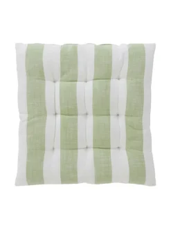 Sitzkissen "Iris" in Weiß/ Grün