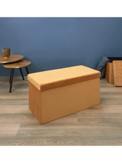 Sitztruhe in Gelb - (B)76 x (H)38 x (T)38 cm