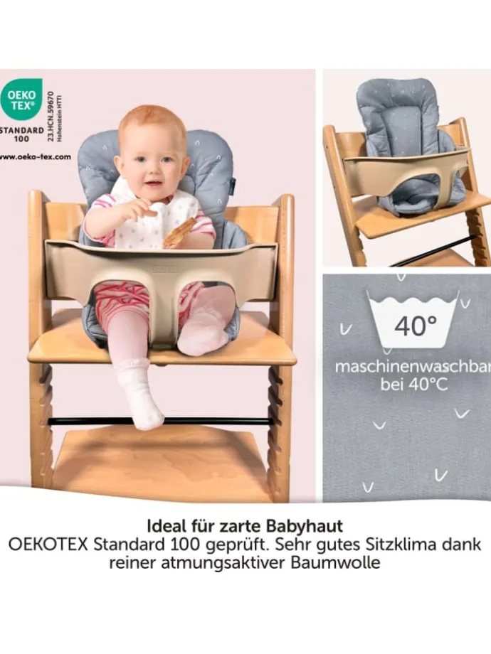 Sitzverkleinerer für Stokke Tripp Trapp Hochstuhl in grau