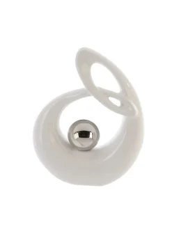 Skulptur "Life" in Weiß - H. 22 cm - B. 17 cm