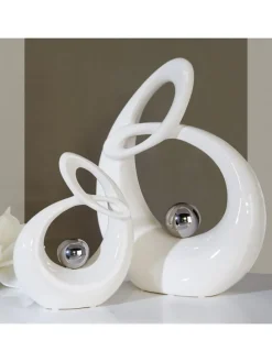 Skulptur "Life" in Weiß - H. 22 cm - B. 17 cm