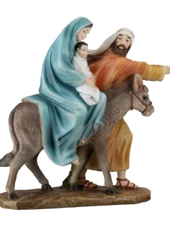 Skulptur "Maria & Josef" in Bunt - (B)21 x (H)20,5 x (T)8,5 cm