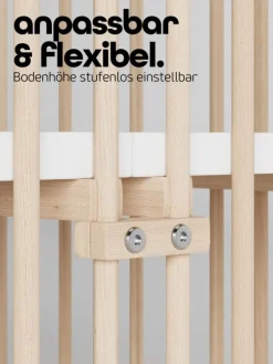Sämann Laufgitter mit Lattenrost & Schlupfsprossen - natur - Premium Kollektion