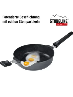 SMART Schmorpfanne 28 cm, abnehmbarer Griff | mit Deckel in Anthrazit