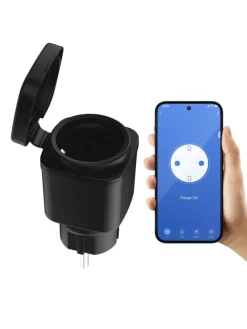 Smart WLAN Aussensteckdose in Schwarz