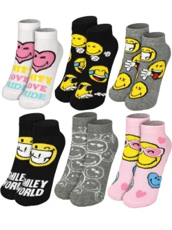Smileyworld Socken Adventskalender mit 12 Paar kurz und lang in Mehrfarbig