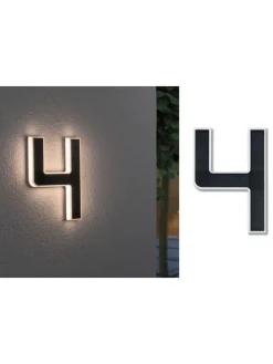 Solar LED Hausnummernleuchte Nummer 4
