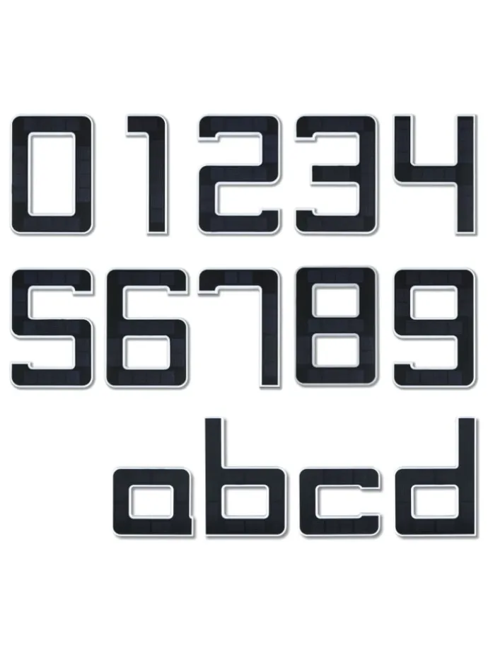 Solar LED Hausnummernleuchte Nummer 4