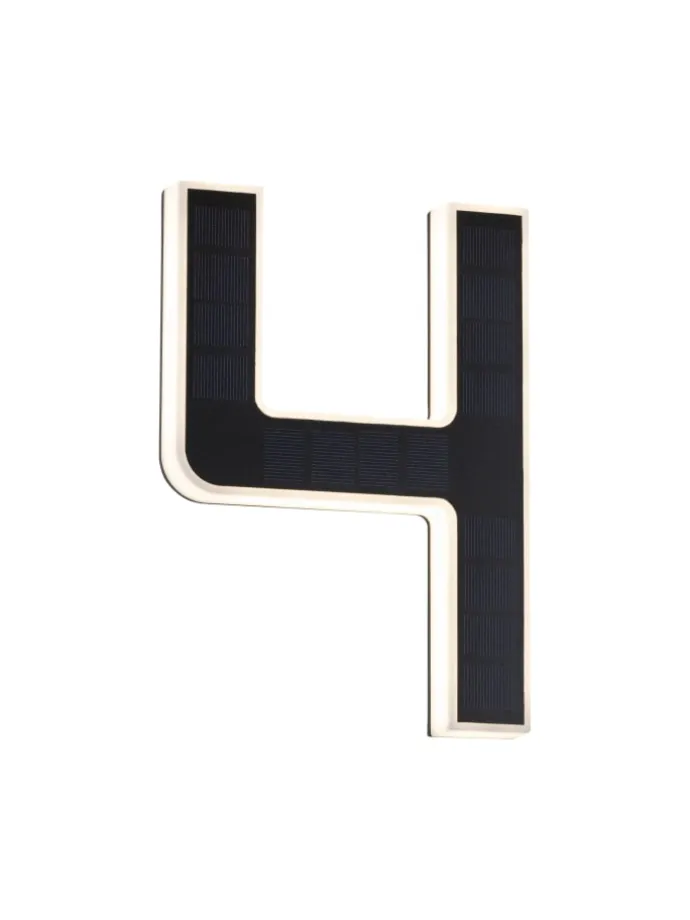 Solar LED Hausnummernleuchte Nummer 4