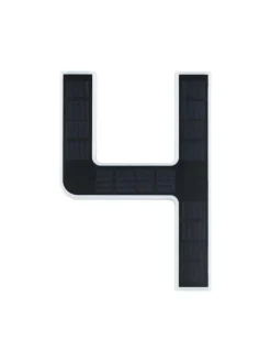 Solar LED Hausnummernleuchte Nummer 4