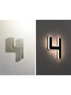 Solar LED Hausnummernleuchte Nummer 4