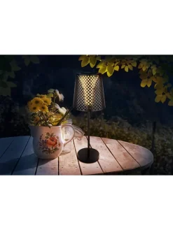 Solarleuchte in Schwarz - (B)18 x (H)50 cm