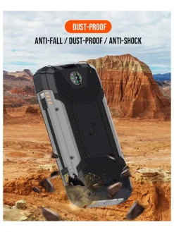 Solar-Powerbank 30.000 mAh in Grau