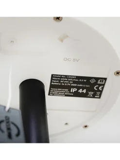 Solar-Stehleuchte in Weiß/ Schwarz - (H)150 cm