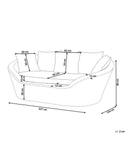 Sonneninsel CAVO in /Beige - (W) 227 x (H) 80 x (L) 124 cm