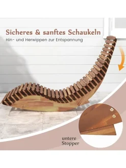 Sonnenliege ergonomisch in Hellbraun