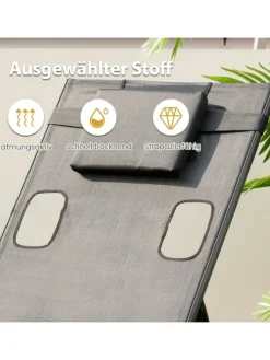 Sonnenliege in Schwarz