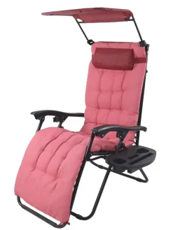 Sonnenliege Liegestuhl Gartenstuhl Camping Maltosa in Rot