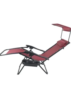 Sonnenliege Liegestuhl Gartenstuhl Camping Maltosa in Rot