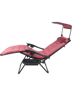 Sonnenliege Liegestuhl Gartenstuhl Camping Maltosa in Rot