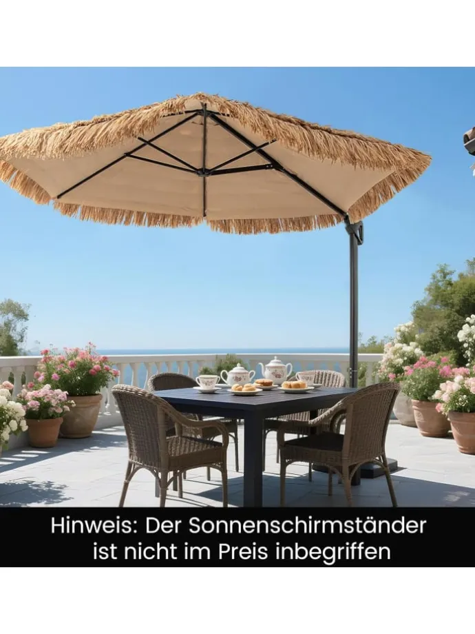Sonnenschirm Hawaii 270 cm in Braun