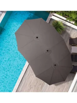 Sonnenschirm in Grau - (L)260 x (B)450 cm
