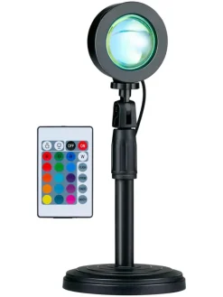Sonnenuntergangs-Projektionslampe in Schwarz - (H)38 cm