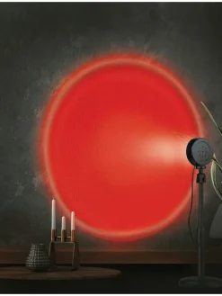 Sonnenuntergangs-Projektionslampe in Schwarz - (H)38 cm